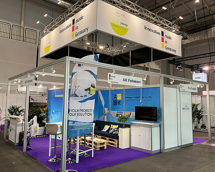 Stand der Young Innovators auf der WindEnergy Hamburg 2024