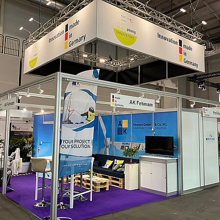 Stand der Young Innovators auf der WindEnergy Hamburg 2024
