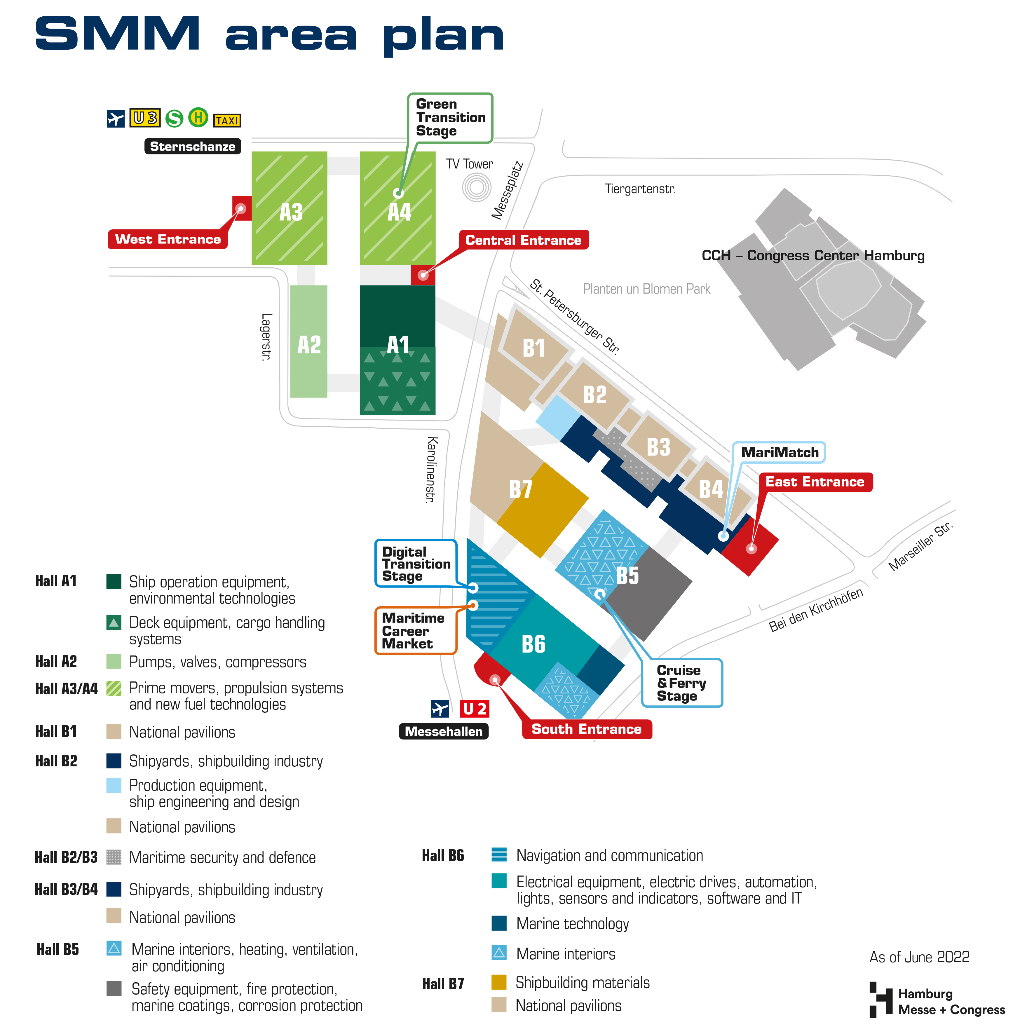 Area plan of the maritime trade fair